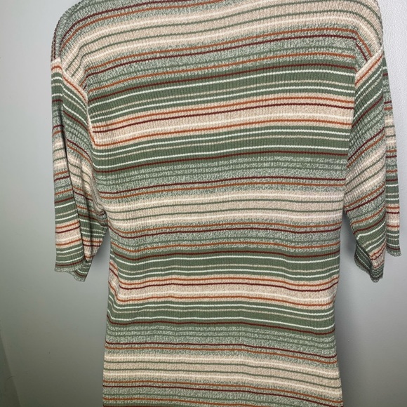 NWT Perry Ellis Striped Mid Sleeve Sweater Women - Picture 4 of 6